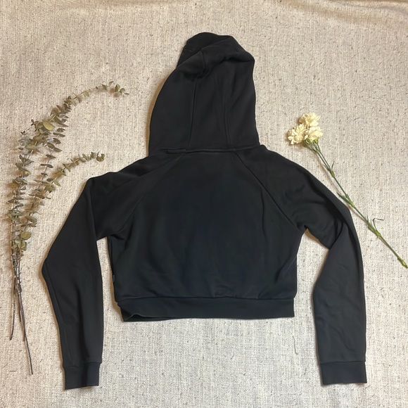 Black Adidas Logo Crop Hoodie - Picture 3 of 3